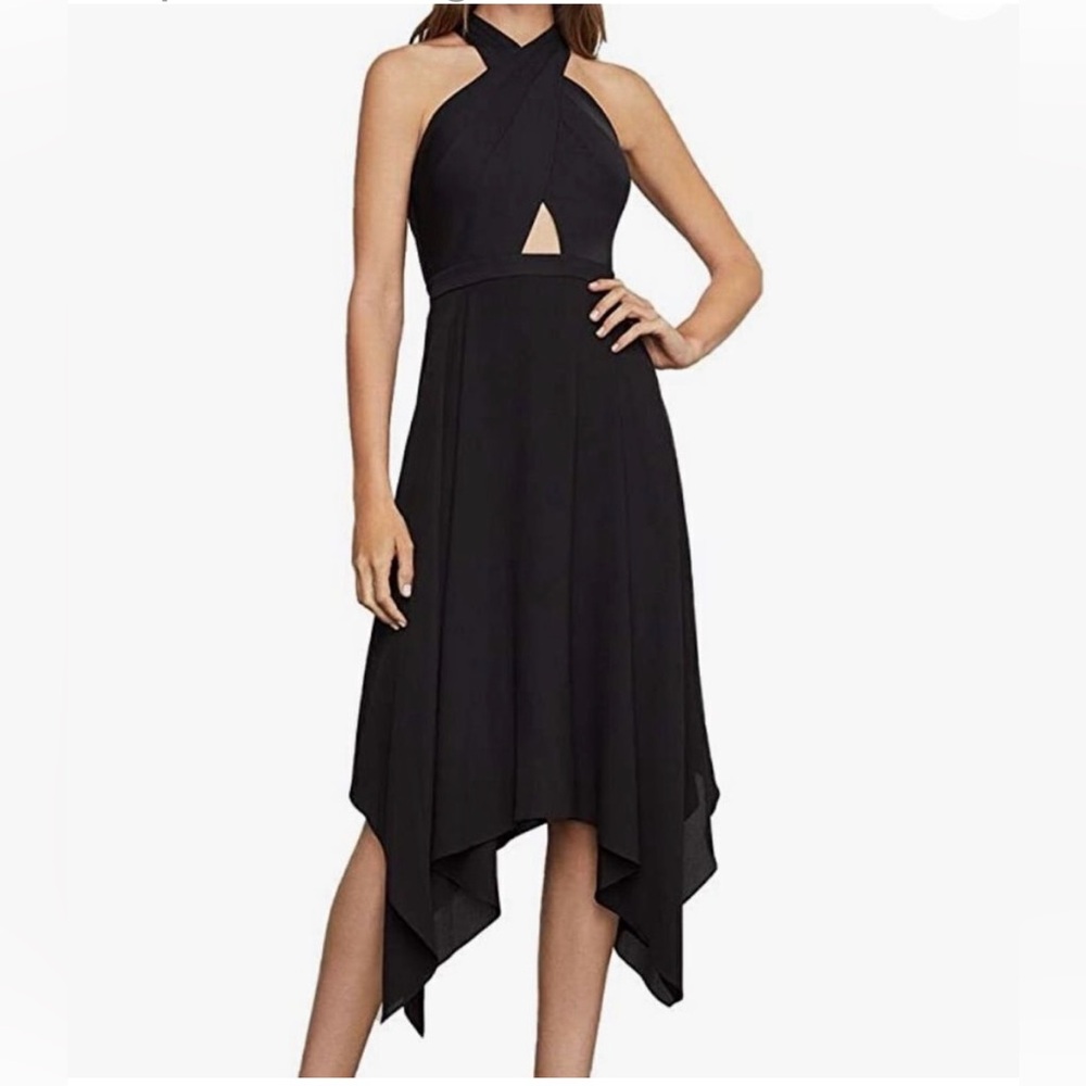BCBG Maxazria Annmarie Cutout Halter Dress